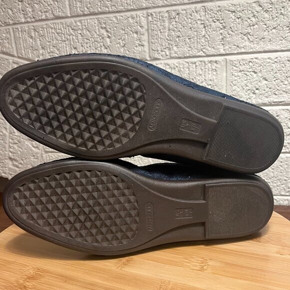 AEROSOLES Sparkle Midnight Blue Slip-on Shoes Women's Sz 9 EUC - Picture 8 of 9